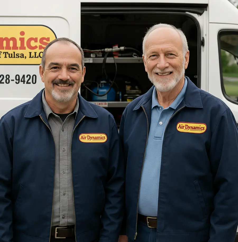 Air Dynamics of Tulsa owners Pat and Steven — trusted local HVAC experts